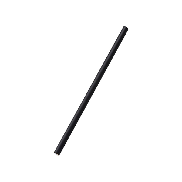 Jumbo Trinkhalme schwarz Papier 20 cm Ø 8 mm Strohhalme aus Papier (3200 Stück)